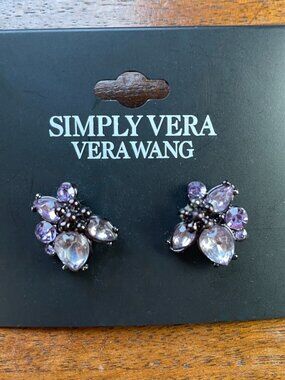 Simply Vera Vera Wang Purple Rhinestone Earrings
